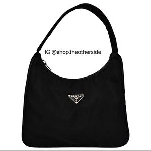 Prada Vintage Mini Tessuto Nylon Bag in Black